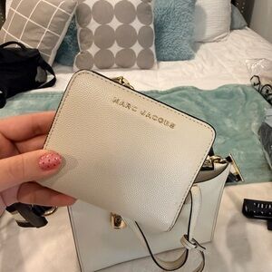 Marc Jacobs White Leather Wristlet